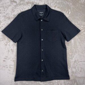 Todd Snyder New York Men's Button Down Shirt 100% Linen Made Italy Black - Small